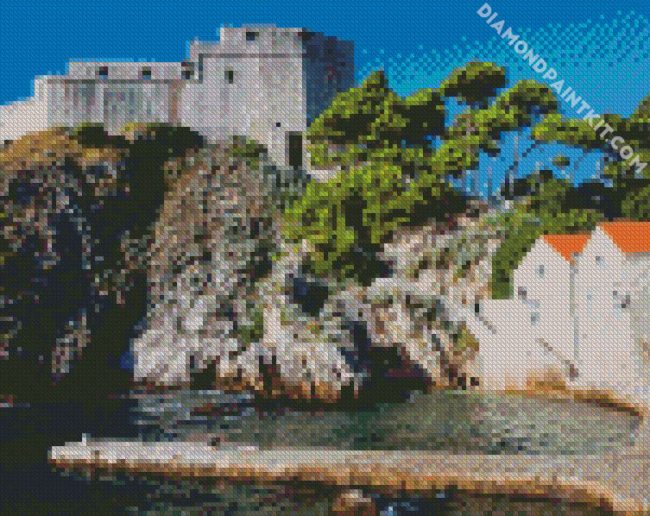 Dubrovnik Castle Lovrijenac diamond painting