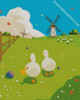 Ducks Illustration diamond painting
