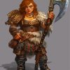 dwarf warrior lady diamond painting