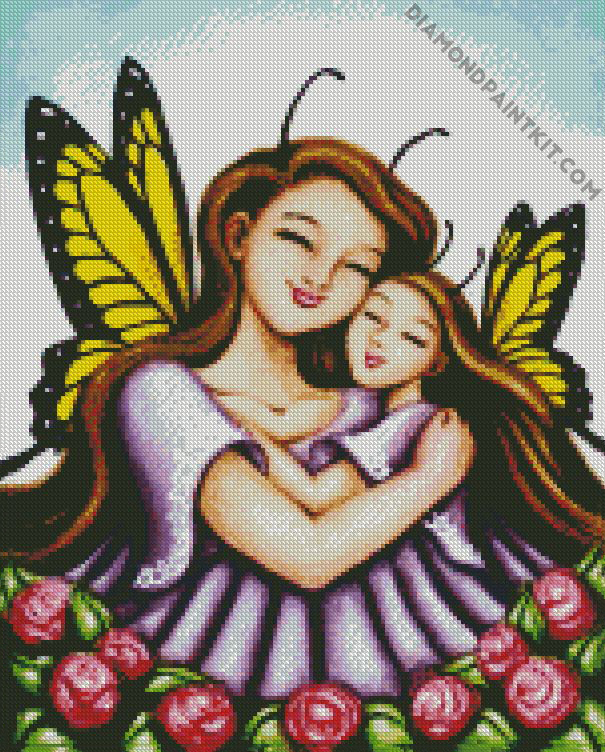 fairy mother and daughter diamond paintings