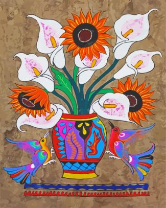 Flowers Vase And Birds diamond painting