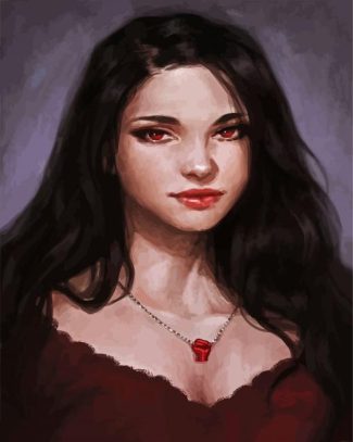 gorgeous vampire lady diamond painting