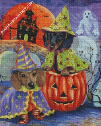 Halloween Dogs diamond painting