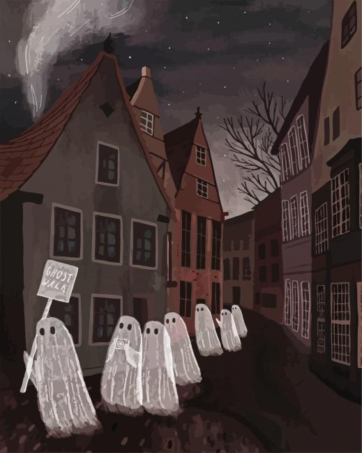 halloween ghosts diamond painting
