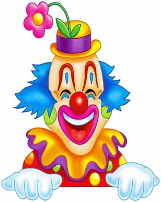 happy clown With Flower diamond painting