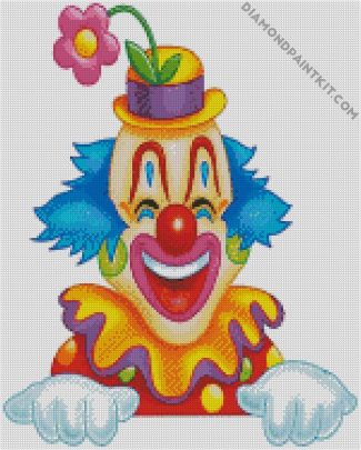 happy clown With Flower diamond paintings