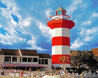 Harbour Town Lighthouse Hilton Head South Carolina diamond painting
