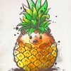 hedgehog in a pineapple diamond painting