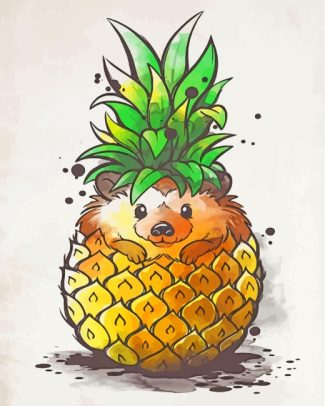 hedgehog in a pineapple diamond painting