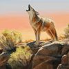 howling Coyote diamond painting