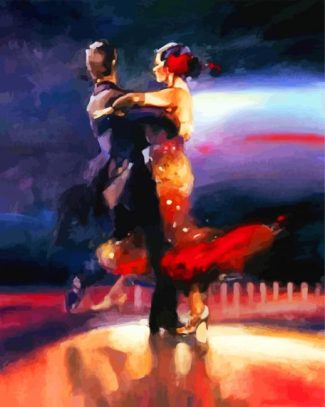impressionist couple dancers diamond painting
