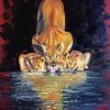 Lioness With Cubs diamond painting