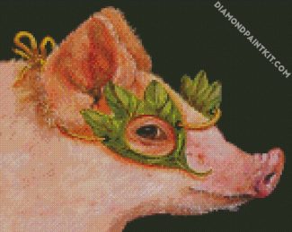 Masked Pig diamond painting