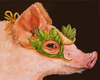 Masked Pig diamond painting