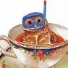 owl in cup of coffee diamond painting