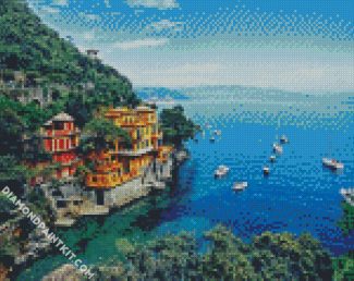 Portofino Harbour diamond painting