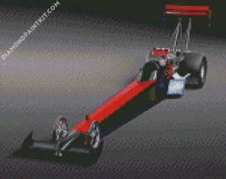Red Dragster diamond painting