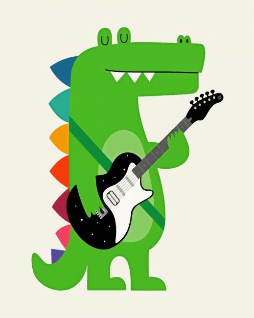 rock star Crocodile diamond painting