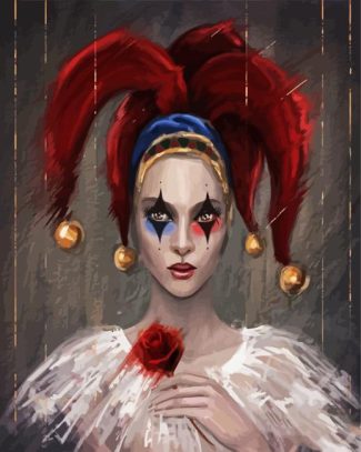 Sad Clown Woman diamond painting