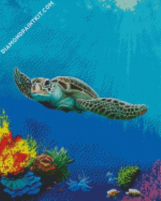 Sea Turtle In The Ocean diamond painting