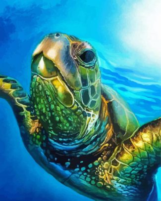 Sea Turtle In The Water diamond painting