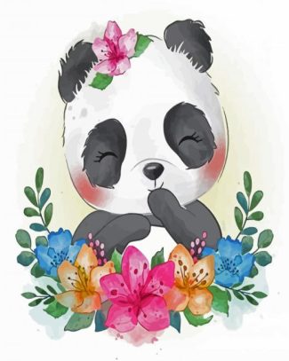 shy panda diamond painting