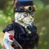 steampunk cat diamond painting