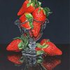 Strawberries Fruit In Glass diamond painting