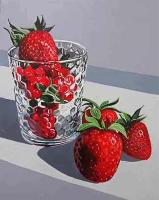 Strawberries In Glass diamond painting