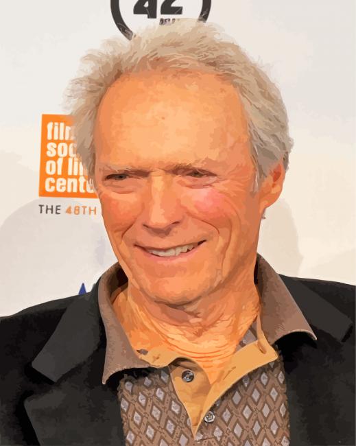 the american actor Clint Eastwood diamond painting