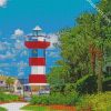 The Lighthouse At Harbour Town S.C. diamond painting