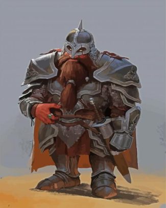 viking warrior dwarf diamond painting
