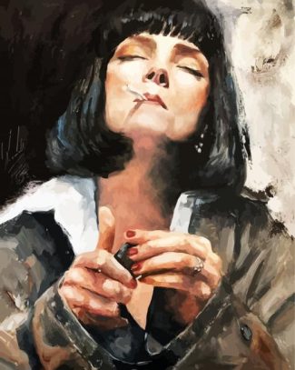 Woman Smoking Cigarettes diamond painting