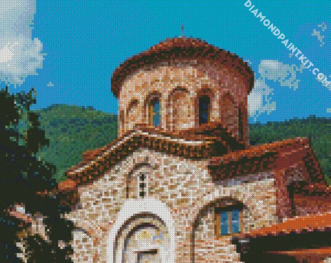 Bachkovo Monastery Uspenie Borgorodichno Bulgaria diamond painting