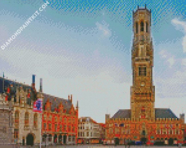 Belfry Of Bruges Brugge diamond painting