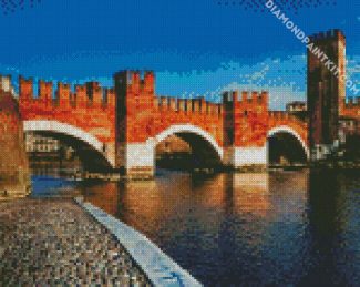 Castelvecchio Bridge Verona diamond painting