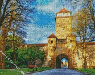 Gallows Gate Rothenburg Ob Der Tauber Town Germany diamond painting