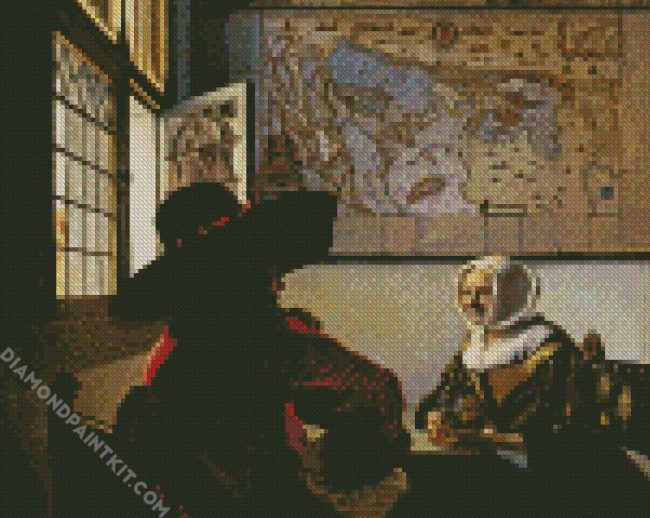 Officer And Laughing Girl By Vermeer diamond painting