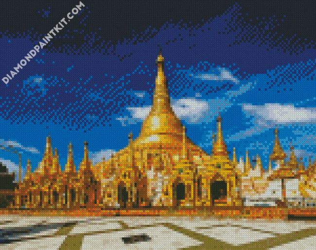 Shwdagon Pogoda Yangon diamond painting