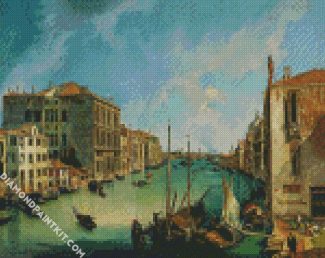 The Grand Canal From San Vi Venice By Canaletto diamond painting