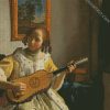 The Guitar Player By Vermeer diamond painting