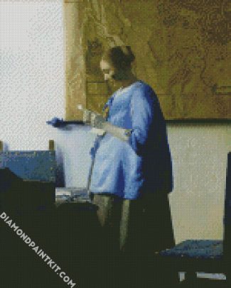 Woman Reading a Letter By Vermeer diamond painting