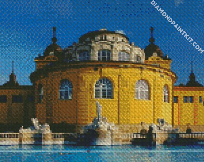 Aesthetic Szechenyi Thermal Bath Budapest diamond painting