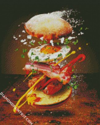 Aesthetic Burger diamond painting