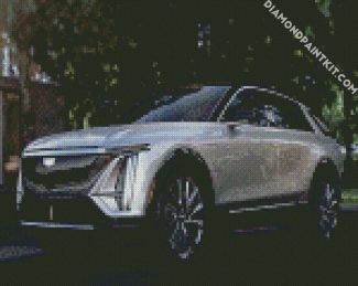 Aesthetic Grey Cadillac Car diamond painting