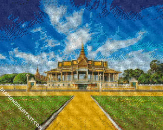 Aesthetic Royal Palace Cambodia diamond painting