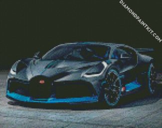 Black And Blue Bugatti diamond painting