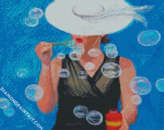 Bubbles Lady diamond painting