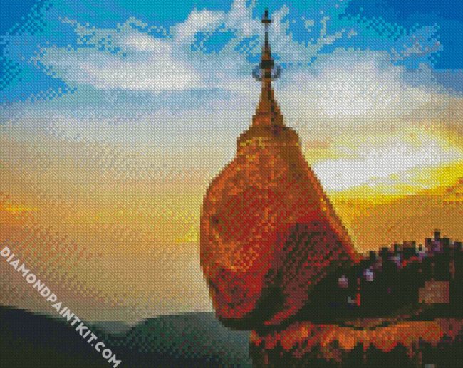 Burma Kyaiktiyo Pagoda diamond painting