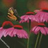 Butterfly And Purple Coneflower diamond painting